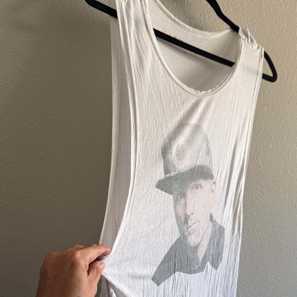 Vintage White Kaskade Oversized Tank Top - Picture 4 of 6